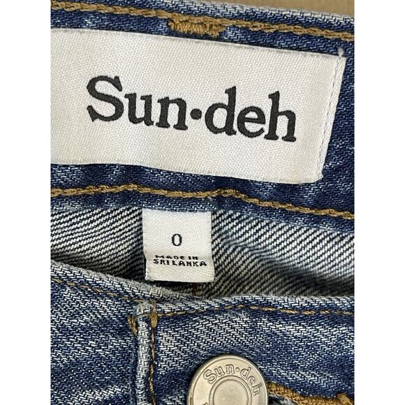 Sun Deh Jeans Womens 0 Blue‎ Wide Leg High Rise Relaxed Fit City 90s Denim - Picture 4 of 13
